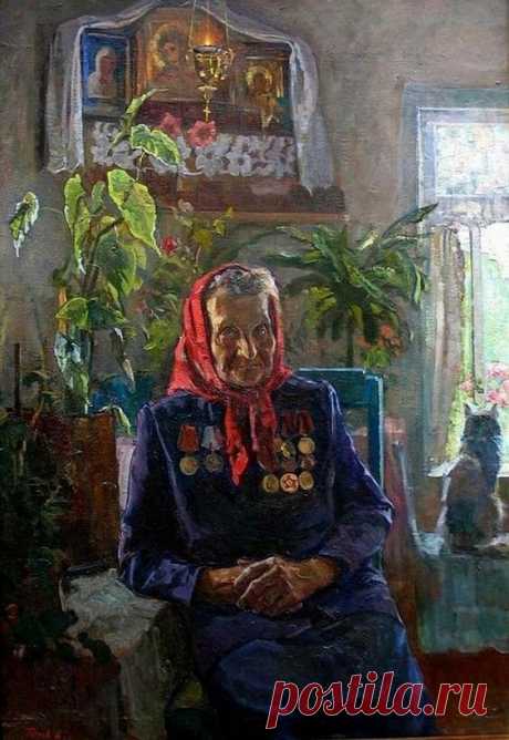 К Дню Победы
Праздник 
 
В доме стояла непривычная, оглушительная тишина. Анна Дмитриевна сухими печальными глазами смотрела на дорогие сердцу фотографии в рамочках, стоявшие на столе. Взяла одну из них, погладила по стеклу, как будто пыталась дотронуться через него до родного лица. 
- Коленька! Годы пролетели, а я помню те дни. Яблони в цвету, соловьи на рассвете. Война заканчивалась, мы мечтали с тобой: наступит победа и не будет на всём белом свете счастливее нас. Знаеш...