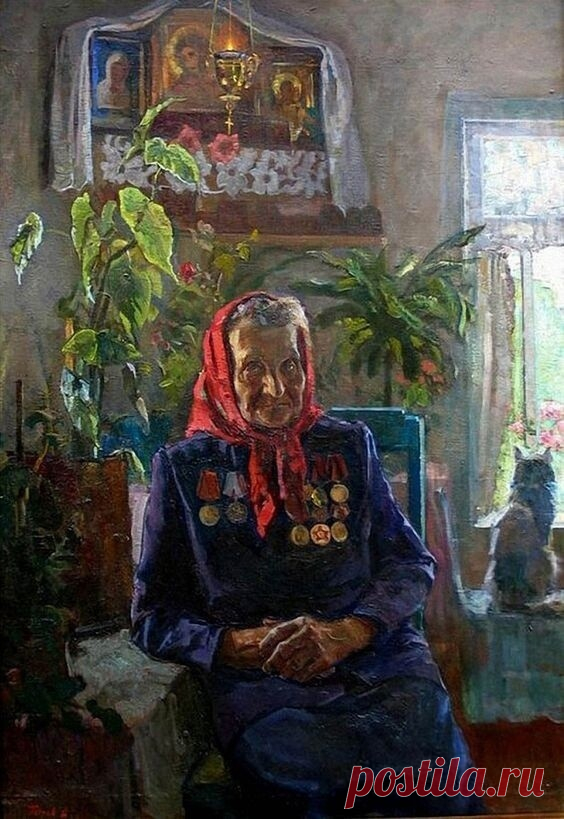 К Дню Победы
Праздник 
 
В доме стояла непривычная, оглушительная тишина. Анна Дмитриевна сухими печальными глазами смотрела на дорогие сердцу фотографии в рамочках, стоявшие на столе. Взяла одну из них, погладила по стеклу, как будто пыталась дотронуться через него до родного лица. 
- Коленька! Годы пролетели, а я помню те дни. Яблони в цвету, соловьи на рассвете. Война заканчивалась, мы мечтали с тобой: наступит победа и не будет на всём белом свете счастливее нас. Знаеш...