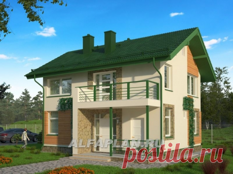 Компактный и экономичный мансардный дом (W035), Alfaplan.ru