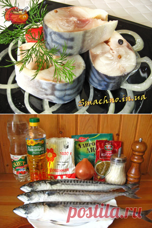 Соленая скумбрия (сельдь) в маринаде / Рецепты приготовления закусок с пошаговыми фотографиями