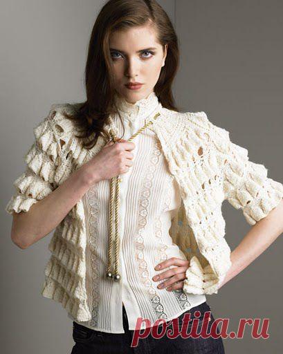 вязание крючком красота трепал пиджак и кардиган | сделать ручной работы, вязание крючком, ремесла
