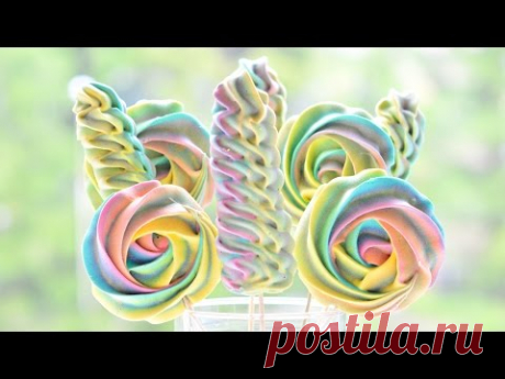 БЕЗЕ ☆ Меренга на палочке ☆ Радужный CandyBar ☆ 3 способа сушки