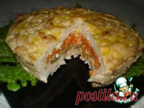 Мясной пирог &quot;Чайная роза&quot; - кулинарный рецепт