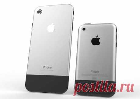 Дизайнеры решили скрестить рендер будущего #iphone 8 с iPhone 2G. Получилось весьма даже красиво.