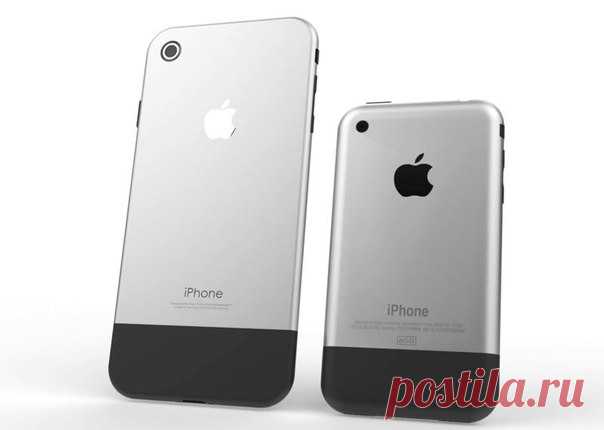 Дизайнеры решили скрестить рендер будущего #iphone 8 с iPhone 2G. Получилось весьма даже красиво.