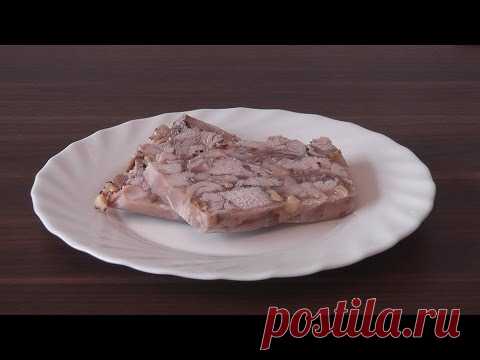 Куриный зельц с орехами. Видео-рецепт