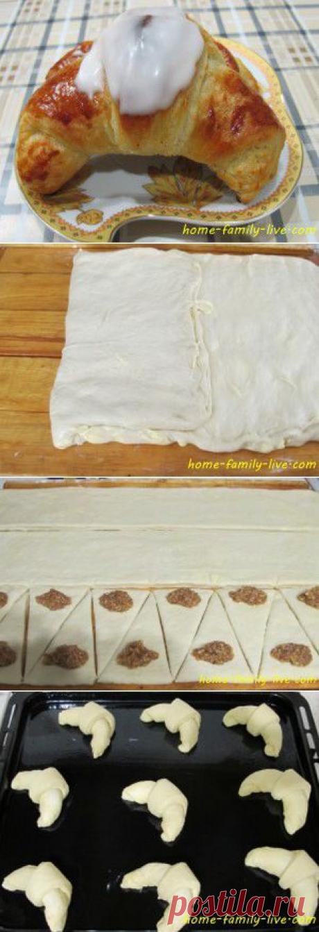 Слойка с марципаном - пошаговый рецепт с фотоКулинарные рецепты