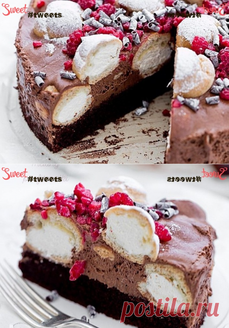 Торт с шоколадным муссом и профитролями | Sweet Twittes