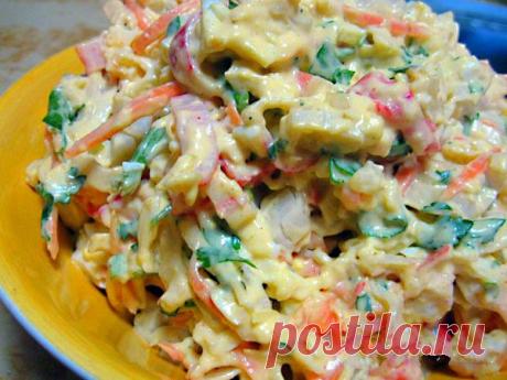 Сала с крабовыми палочками