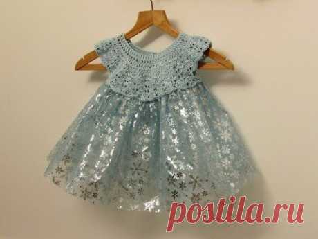 How to crochet a little girl's fairy / princess / tutu dress
