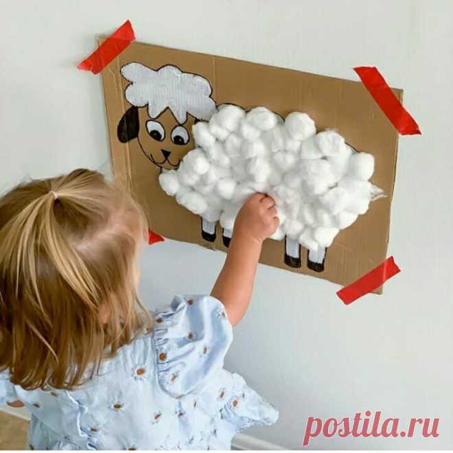 Овечья радость. Поделка из ваты