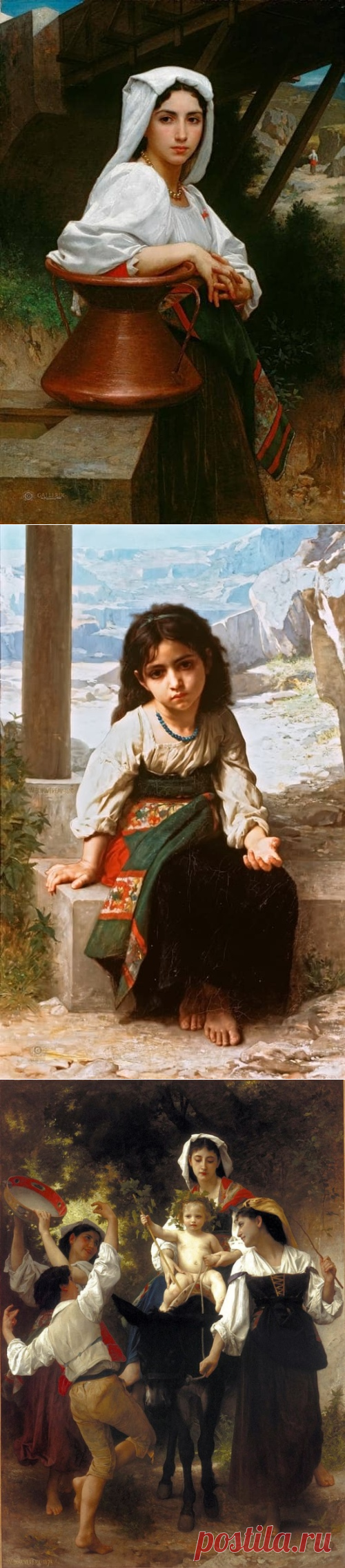 Художник Адольф Вильям Бугро (Adolphe William Bouguereau). Картины