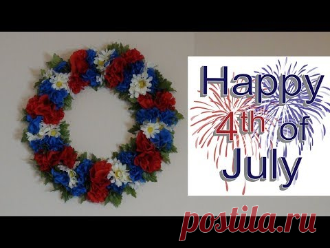 DIY: 4th of July Wreath made out of Dollar Store Items