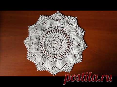 МК. Салфетка "Ruby" Патриции Кристофферсен. Часть 1 из 2. - YouTube