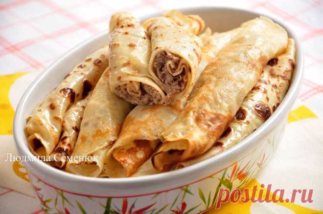 Налистники с мясом, томленные в духовке (2) Хорошо Готовим. Рецепты Людмилы Семенюк