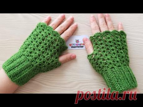 Изготовление вязаных перчаток - вязание половинных перчаток