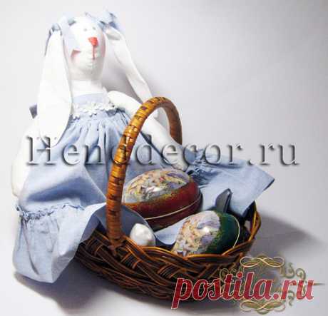 Текстильный кролик-тильда - Калейдоскоп декора