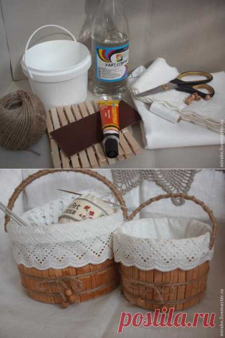 Изготовление корзинки для рукоделия - Ярмарка Мастеров - ручная работа, handmade