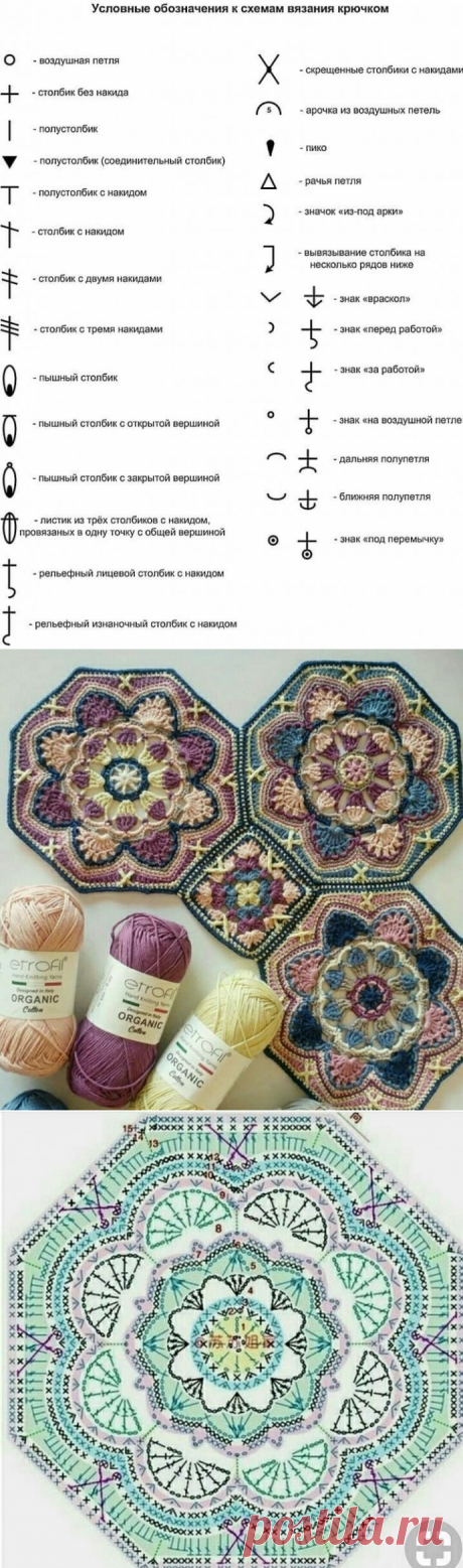 Красивый мотив крючком — Сделай сам, идеи для творчества - DIY Ideas