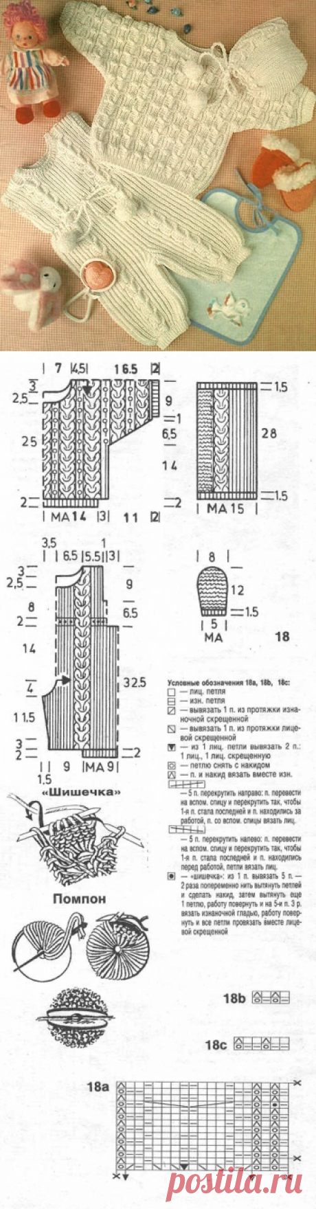 Пуловер, комбинезон и шапочка для ребенка от 6 месяцев до года
