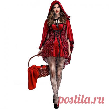 Костюм для Хэллоуина с маленьким красным капюшоном для верховой езды | Тематическая одежда и униформа | АлиЭкспресс