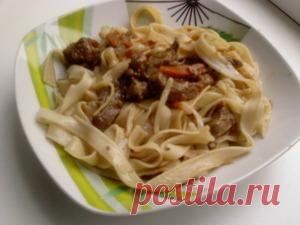 Не лагман, но и не рамэн...Пусть будет лагманная лапша с мясом и с претензией. рецепт с фотографиями