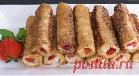 Французские тосты с клубникой: вкусная идея для завтрака Предлагаю вам замечательную идею, которая позволит сделать утро вкусным и ароматным: французские тосты с клубникой. Хозяюшки уже давно поняли, какая прелесть заключены в хлебе для тостов: он легко рас…