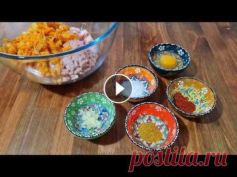 Дешевый Семейный Ужин Вот самый простой и вкусный рецепт обеда Который ищут все! ингредиенты: фарш куриный 1 кг лук 1 шт+морковь 1 шт(пассированные) яйцо 1 шт соль 1 ч л хмели-сунели ½ ч л паприка ½ ч л чеснок 3-4 зубчика манная кр...