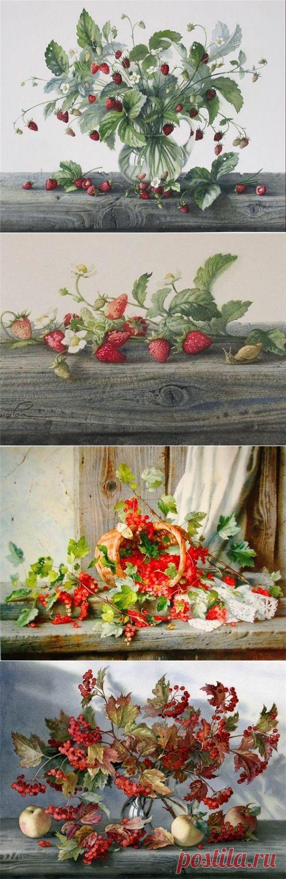 Ягодки от художницы Елены Базановой / Картинки для декупажа / PassionForum - мастер-классы по рукоделию