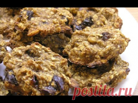 Бананово-овсяное печенье / Homemade Banana Oatmeal Cookies ♡ English subtitles