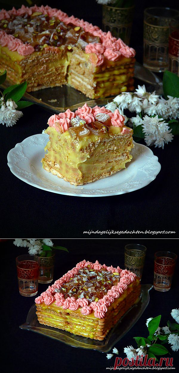 mijn dagelijkse gedachten: No Bake Turkish Delight Cake / Торт с Лукумом (без выпечки)