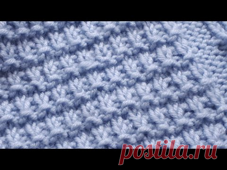 Узор "путанка" спицами. Видео МК | Вязание спицами для начинающих