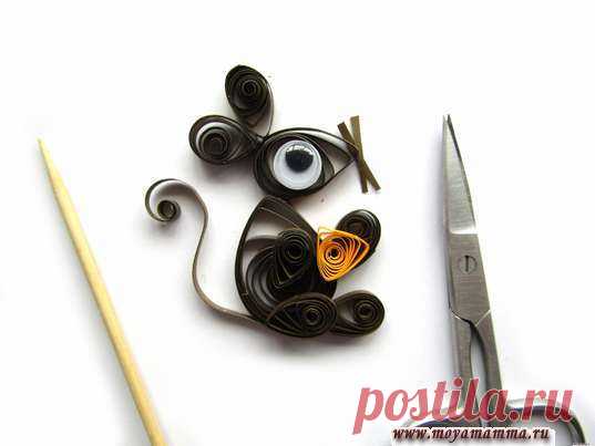 Квиллинг мышка Мастер-класс по изготовлению Квиллинг мышка для детей. Мастер-класс по изготовлению мышки в технике квиллинг. С пошаговым описанием и фотографиями, отражающими каждый этап работы.
