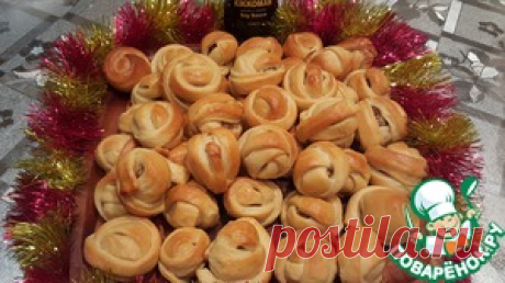Булочки &quot;Клубочки&quot; с мясом закусочные - кулинарный рецепт