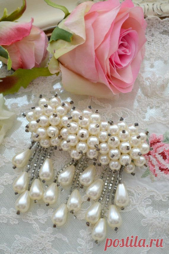 RESERVED FOR DEBORAH - Beautiful Vintage Pearl Hair Barrette