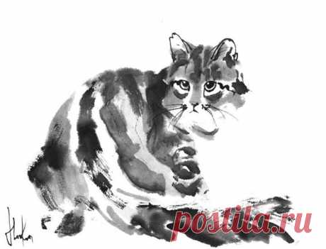 (38) Натали Котова - 31 августа 2015 г. Кошки. Живопись СЕ-И. Работы...
