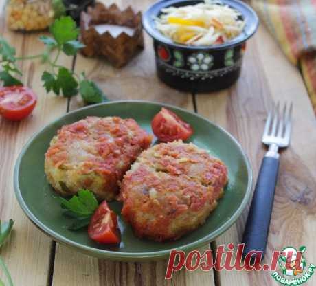 Постные луковые котлеты с горохом