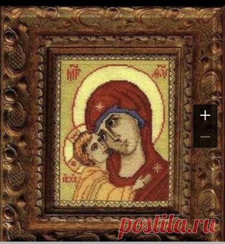 Образ Богородицы Игоревская Вышивка крестиком бисером