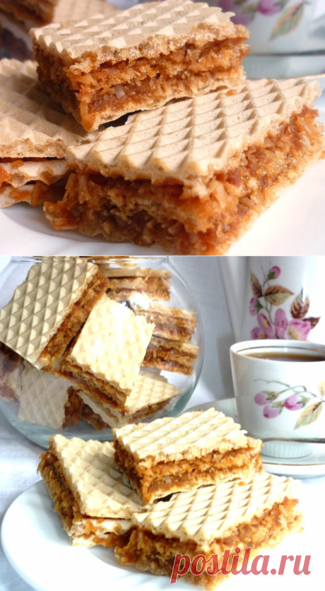 Вафельный торт с кокосом (без масла и яиц) рецепт с фотографиями