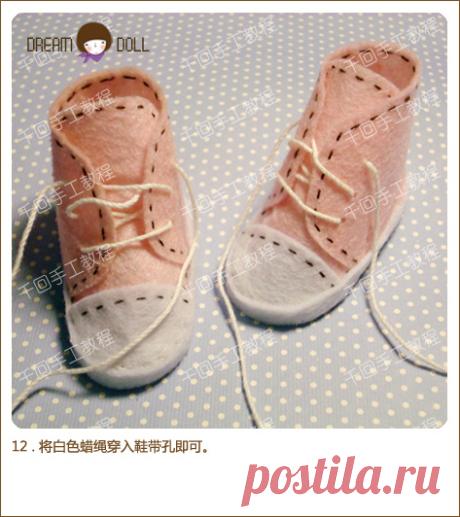 Изготавлисаем сами обувь для кукол. Кеды. Мастер-класс и выкройка