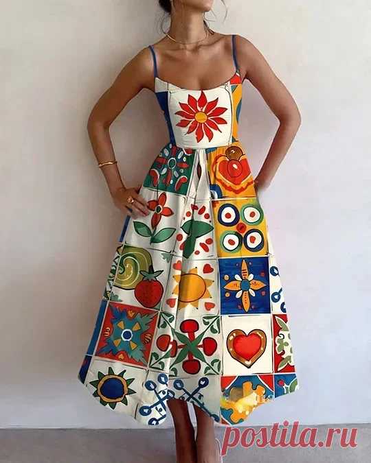 2025 Fish Print Dress