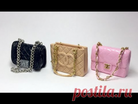 Miniature Chanel Bag(Grand Shopping)/Polymer Clay Tutorial 폴리머클레이로 미니어쳐 샤넬가방 만들기
