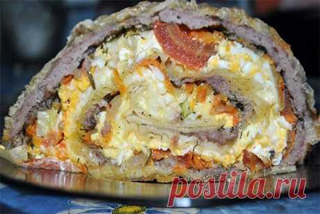 Мясной рулет с лавашом | Zapekan-ka.ru