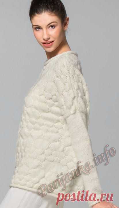 Просторный пуловер (ж) 114 Creations 2015/2016 Bergere de France №4880