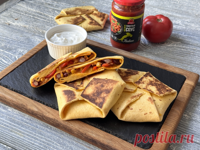 Чимичанга с красной фасолью и овощами🌮 | Помидорка | Дзен