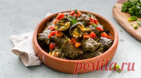 Долма с овощами и орешками, пошаговый рецепт с фото