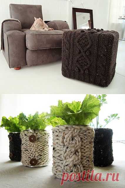 Вязанный декор и чехлы - преображение вашего интерьера!.