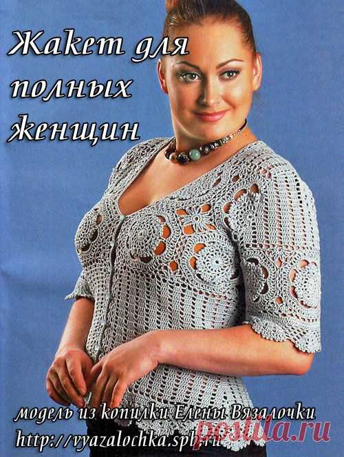 Жакет для полных женщин – по просьбе Валентины из Питера | ЕЛЕНА ВЯЗАЛОЧКА – Вязание Спицами и Крючком | Лучшие Схемы и Модели Бесплатно