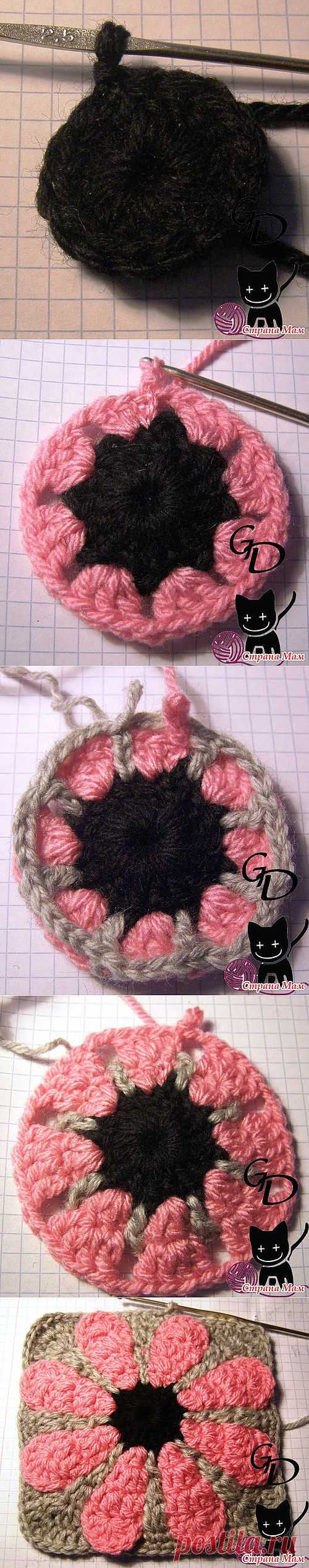 Мотив пледа "Daisy Flower".