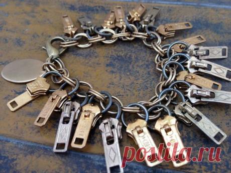 (6) I could make this....Devin would like this for a fidget. Zipper Pull Bracelet by renewedintent on Etsy, $32.00 | Stuff for Kiddos